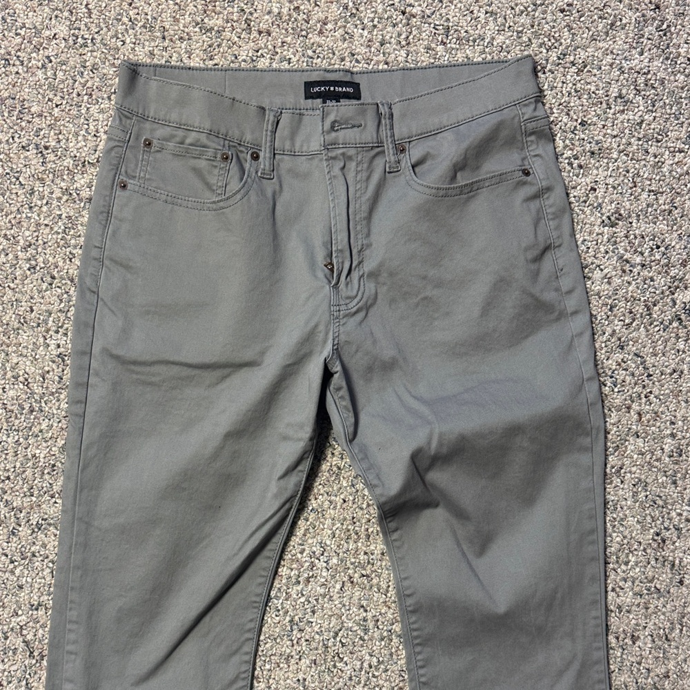 Lucky Brand Men's Gray stretch chinos